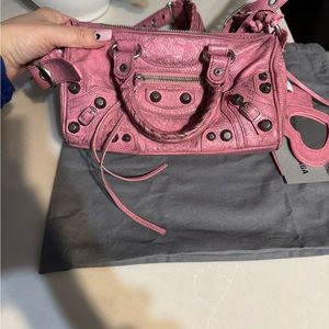 Pink balenciaga bag